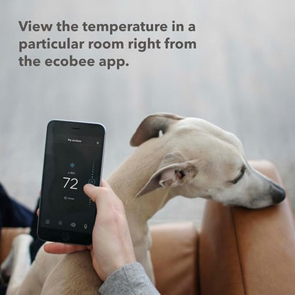 ecobee Smart Sensor 2 Pack - Comfort, Security, Energy Savings, Temperature and Occupancy Detection - Compatible with ecobee Thermostats for Home