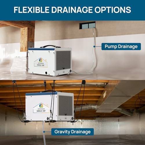 ARGENDON Crawl Space Dehumidifier with Pump and Drain Hose for Commercial