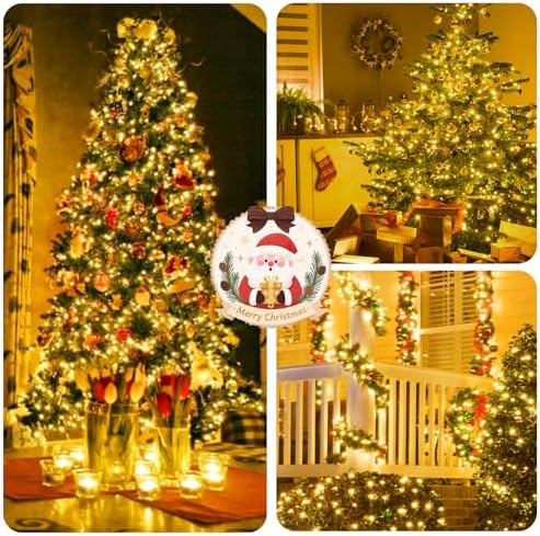BHCLIGHT 100FT 2000LED Cluster Christmas Lights with Remote, Warm White