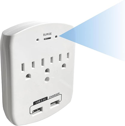 SCS Enterprises WF-113: WiFi Camera Hidden in Power Outlet Extender Wall Charger, P2P Remote Viewing, Recording and Notification.