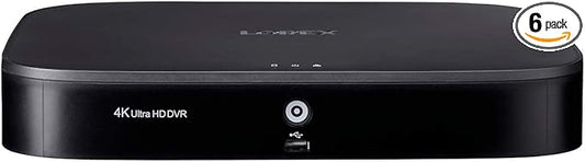 Lorex D841A82B Series 8 Channel 4K HD 2TB Analog HD Security System DVR with Advanced Motion Detection Technology and Smart Home Voice Control, Black
