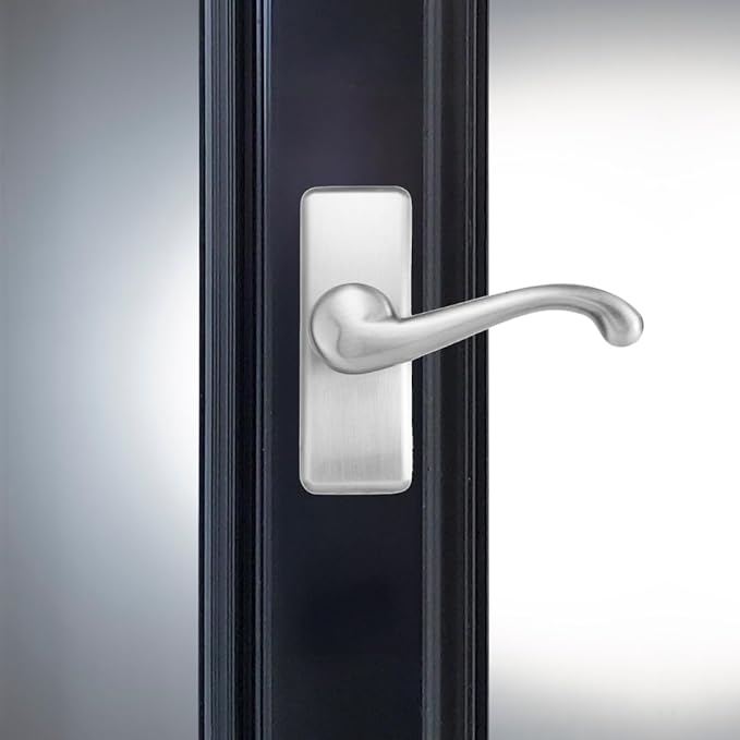 Ideal Security GL Lever Handle Set for Storm Doors and Screen Doors, Storm Door Handle Replacement, Screen Door Handle, Satin Nickel