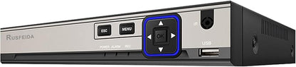 4K 6CH Network Video Recorder for Security Camera System, Support 4K/5MP/4MP/3MP/1080P IP Camera H.265+ PoE NVR, Face Detection, 24/7 Recording, 6 Port PoE 10CH NVR(HDD Not Included)