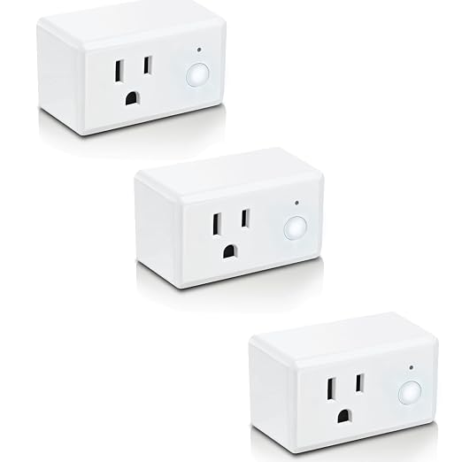 Feit Electric Indoor Smart WiFi Plug Compatible with Alexa and Google Home (3 Pack)