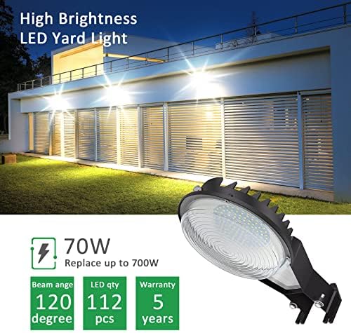LED Barn Light Dusk to Dawn Yard Outdoor Light with Photocell 5000K