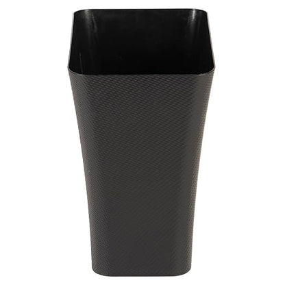 Clorox Textura Slim Trash Can - 3.1 Gallon Small Waste Basket for Narrow Spaces - Skinny Plastic Garbage Bin for Bathroom, Bedroom, or Office, Black