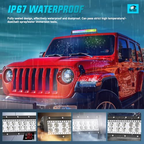 Nilight LED Light Bar 22" 120W RGB Halo Strip for Truck Pickup SUV