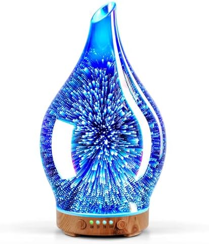 Porseme Essential Oil Diffuser 150ml Handmade Glass Diffuser 6H Runtime