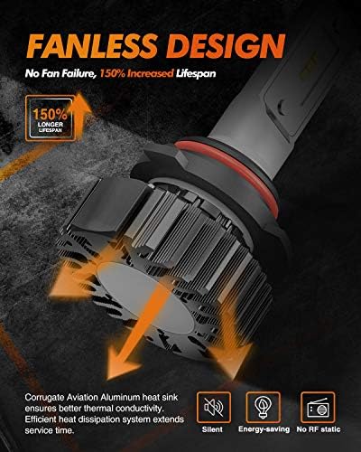 SEALIGHT 9005 H11 Fog Light Bulbs Combo with 1200 Feet High Visibility, 168,000LM Super Bright H11/H8 9005/HB3 Lights Bulbs, Plug and Play, Pack of 4