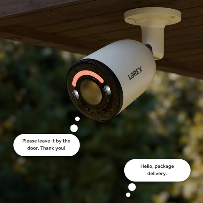 Lorex Classic 4K+ PoE Bullet Camera | 12MP | IP Add-on Camera (No Cable) | Color Night Vision | Person & Vehicle Detection | 2-Way Talk | Metal Housing | IP67 Weatherproof | Requires a Recorder