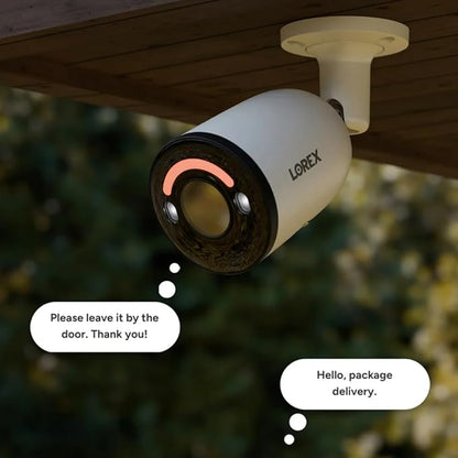 Lorex Classic 4K+ PoE Bullet Camera | 12MP | IP Add-on Camera (No Cable) | Color Night Vision | Person & Vehicle Detection | 2-Way Talk | Metal Housing | IP67 Weatherproof | Requires a Recorder