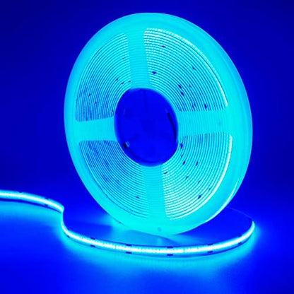 32.8ft/10M 24V COB Blue LED Strip Light 3840LEDs IP20 Not Waterproof