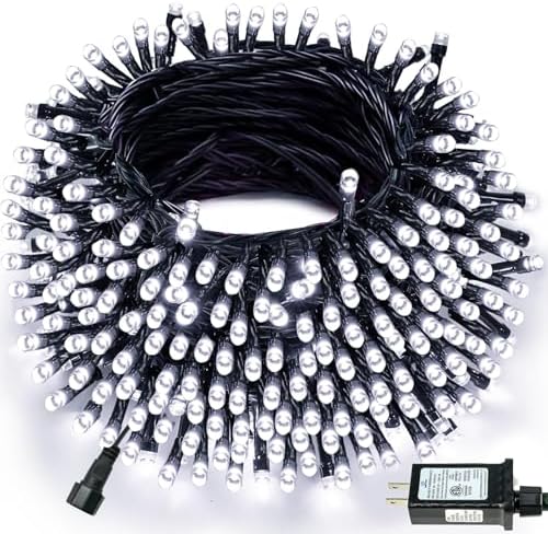 Connectable 99Ft 300LED Christmas String Lights Outdoor Indoor, Cool White