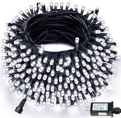 Connectable 99Ft 300LED Christmas String Lights Outdoor Indoor, Cool White