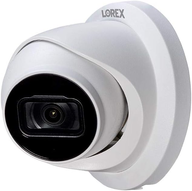 Lorex 4K (8MP) Smart IP Dome Security Camera with Listen-in Audio and Real-Time 30FPS Recording - White