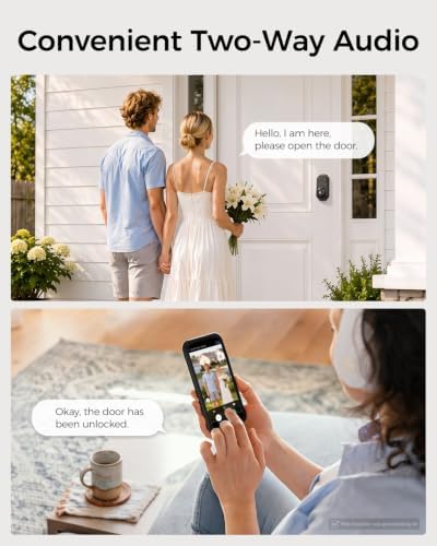 WiFi Video Smart Lock, 5-in-1 Keyless Entry for Front Door