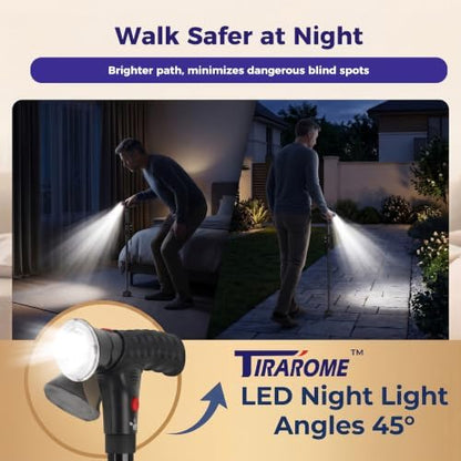 Walking Cane for Men & Women, Smart Cane with Alarm & Light