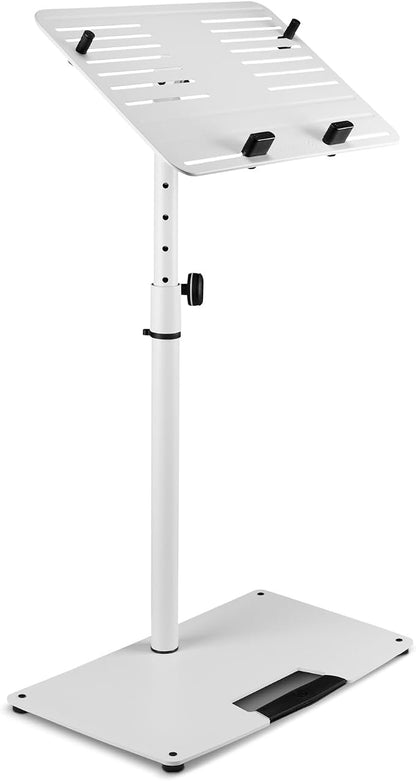 Gravity Laptop Stand LTS T 02 W Adjustable Laptop Stand with Steel Base for DJs and Producers, White