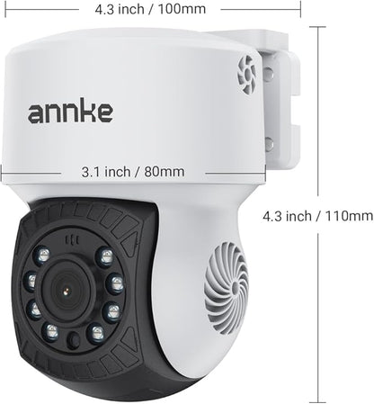 ANNKE 2Pack 1080P 2MP AHD CCTV Home Surveillance Dome Wired PT Camera with 350° pan and 90° tilt, 100ft IR Night Vision, IP65 Weatherproof Security Add–On Cam for Outdoor, Wide Compatibility - APT200