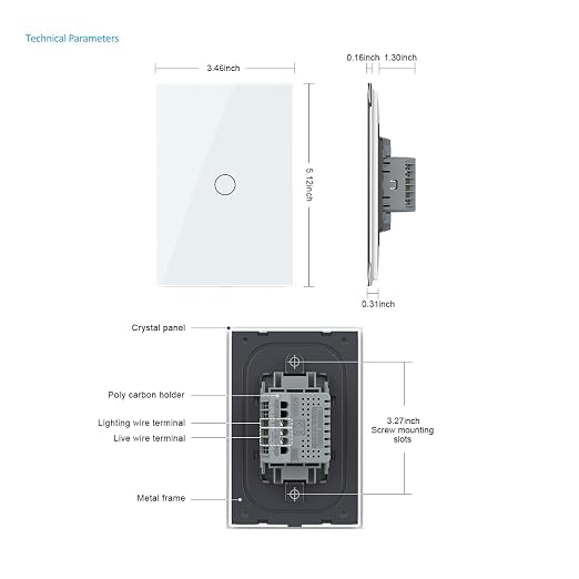 LIVOLO 1 Circle 1 Way Modern Electrical Light Switch Single Pole Wall Switch Touch Light Switch with Led Indicator,No Neutral Wire,White… | Tempered Glass Switch with Led Indicator,No Neutral Wire Required,Touch control,LED indicator, single pole