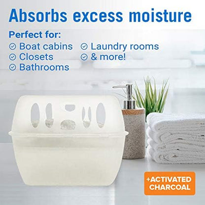 Refillable Moisture Absorber Bucket with Dehumidifier Refill Pack Moisture
