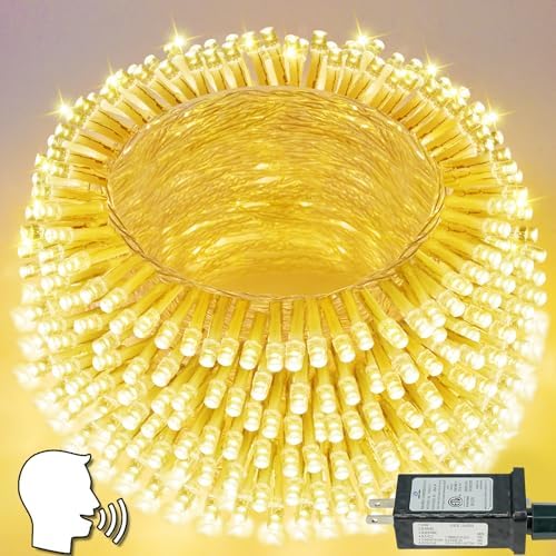200 LED Christmas Tree Lights with Voice/Button Controlled Outdoor Indoor