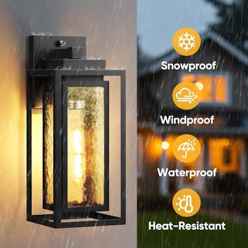 15.78'' Dusk to Dawn Exterior Porch Light Fixture,Outdoor Wall Sconce Light