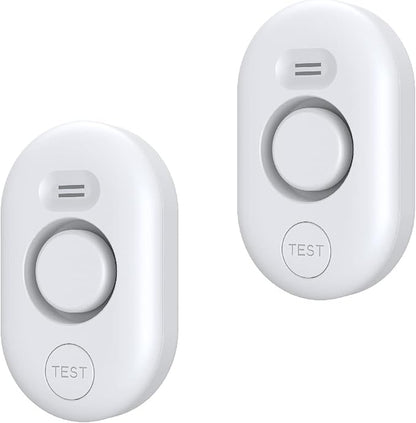 METAK Water Leak Detector Sensor Alarm: Home Water Flooding Monitor Smart Sink Overflow Monitoring Adjustable Wet Moisture Alert Pipe Leakage Drip Detection Warning for Basement Floor (2 Sensor)