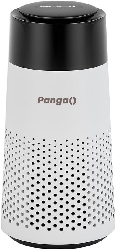 pangaO™ Essential Portable Car Air Purifier with HEPA H13 Filter, Diffuser & Aromatherapy | Allergy & Asthma Relief, Negative Ion and 2 Active Filtration Modes (White)