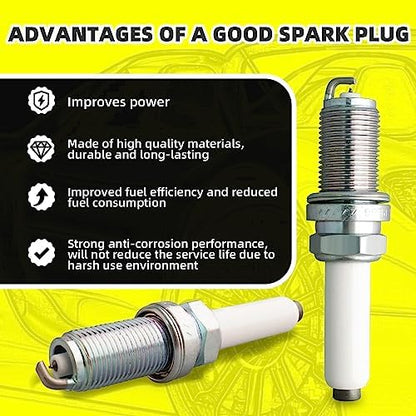 Set of 4 Ignition Coils Pack 06J905110G & 4 PCS Iridium Spark Plugs Compatible with Volkswagen Audi Beetle Golf Jetta 1.8L 2.0L L4