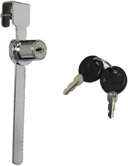 WOOCH Sliding Glass Door Ratchet Lock with Chrome Finish, Keyed Alike Showcase Display - 2 Pack