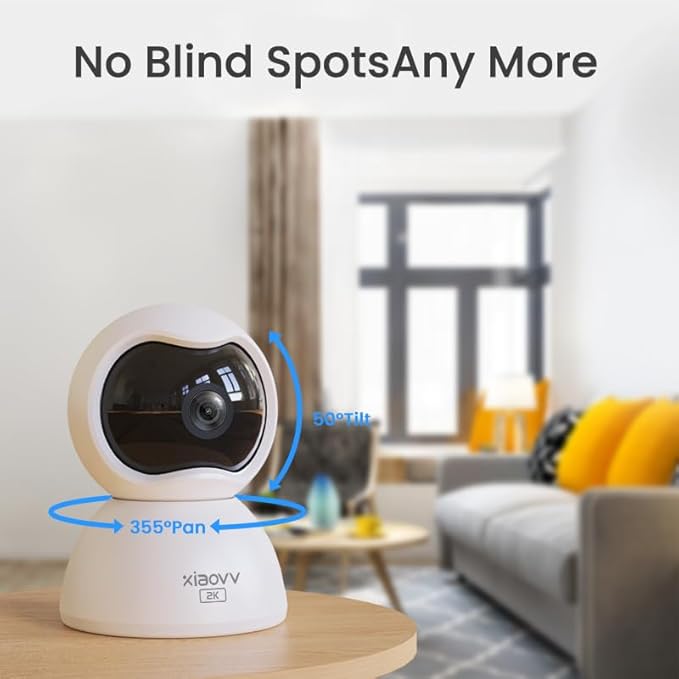 2K Indoor Security Camera,2.4Ghz WiFi for Home SecurityAI Human Detection, Phone App for Pet/Baby Monitor.Two-Way Audio,Night Vision,24/7 SD Card Storage (L2)