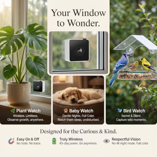 Wireless Window Camera for Indoor: No Wires No Power Outlet