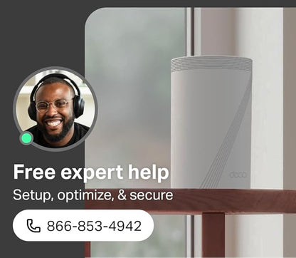 TP-Link Deco 7 Pro BE63 Tri-Band WiFi 7 BE10000 Whole Home Mesh System- 6-Stream 10 Gbps, 4X 2.5G Ports Wired Backhaul, 4X Smart Internal Antennas, VPN, HomeShield, Free Expert Support (1-Pack)