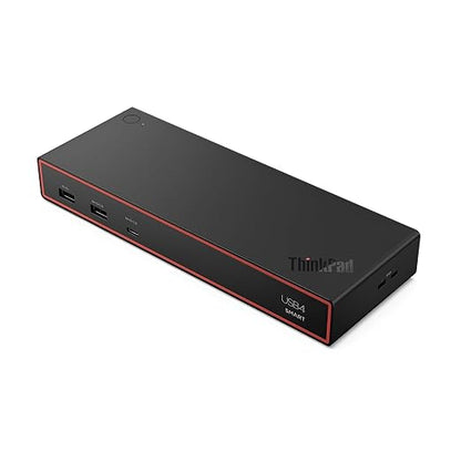 Lenovo ThinkPad USB 4 Smart Dock 5500 w/ 135W Adapter, Supports up to 4 Displays, 100W Power to Laptop, Integrated USB4 Cable, Eclipse Black