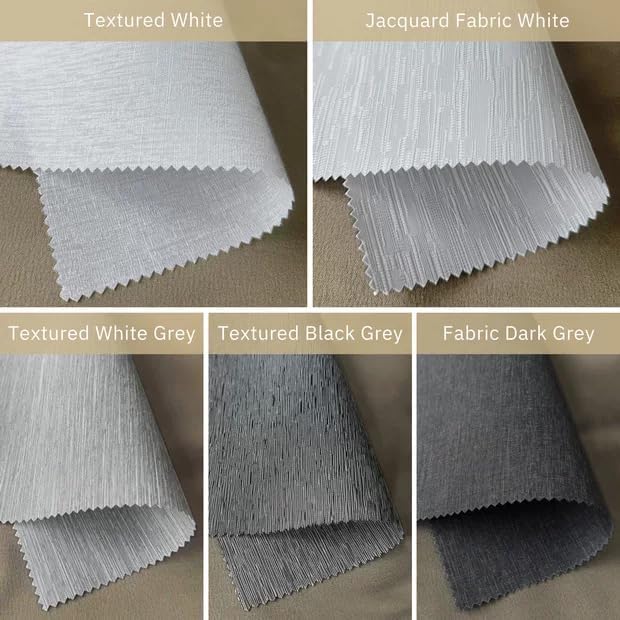 Fabric Samples of Motorized Smart Light Filtering Roller Shade, Fabric Samples with Remote Control Automatic Cordless Light Filtering Shades Custom Size