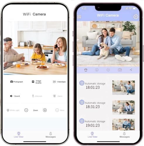 Small Spy Camera Room Camera WiFi Home Security Camera Mini Hidden Camera Video Recorder Night Vision Live Feed Playback Phone App Control, 2 Packs