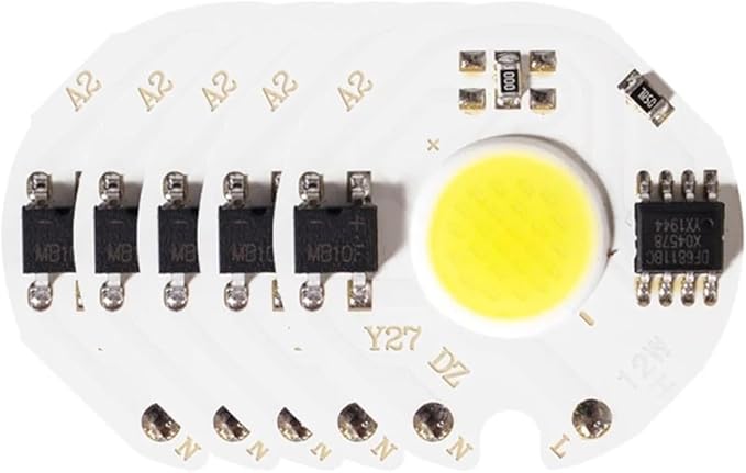 5pcs Y27 LED COB Chip 3W / 5W / 7W / 10W / 12W 220V Smart IC Without Driver LED Bulb DIY Floodlight Spotlight Accessories(White,7W)