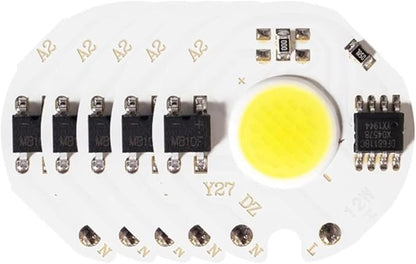 5pcs Y27 LED COB Chip 3W / 5W / 7W / 10W / 12W 220V Smart IC Without Driver LED Bulb DIY Floodlight Spotlight Accessories(White,7W)