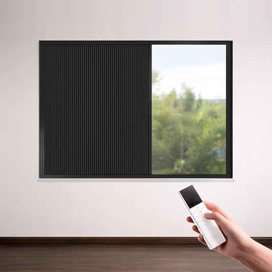 Godark Motorized Bottom Up Celllular Shades WiFi Enabled Smart Honeycomb Blinds Compatible with Alexa/Google Home Easy Install Blackout Window Blinds with Aluminum Frame Customize Size-Balck