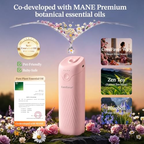 Waterless Essential Oil Diffuser (M60) with 3x120ml Oil