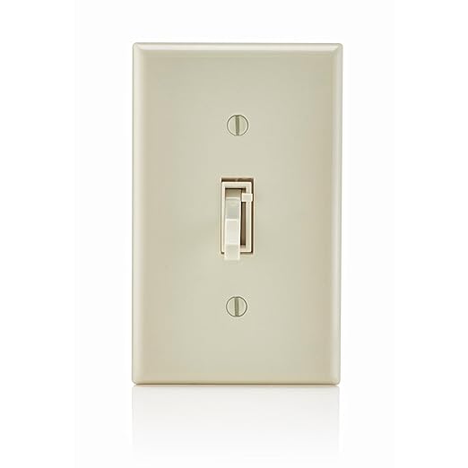 Leviton Toggle Slide Dimmer Switch for Magnetic Low Voltage, LED, Halogen and Incandescent Bulbs, TSM10-1LT, Light Almond
