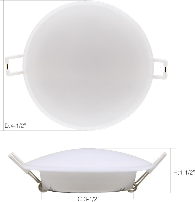 12 Volt RV LED Recessed Ceiling Light, 4.5-Inch RV Puck Light, Dimmable 4W 3500K Warm White, RV Flush Mount Interior Light for RV Boat Trailer Camper Motorhome Truck Yacht Van,1Pack