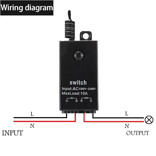 2 Way Mini Remote Control Switch,AC 110V/120V/220V/240V/10A Relay ON/Off Switch with 328FT Long Range,Wireless RF Switch for Pump,Lamps,LED Lights,Fans(2 Remote Controls,2 Receivers)