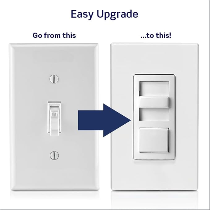 Leviton IllumaTech Dimmer Switch for Dimmable LED, Halogen and Incandescent Bulbs, IPL06-10Z, White with Ivory and Light Almond Faceplates