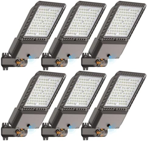 AIKVSXER 240W LED Parking Lot Light 60000LM Outdoor Street Lights 6 Pack