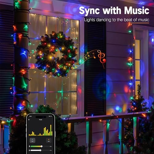 ODEETRONIC Smart Christmas Mini String Lights, 98 ft 300 LED Color Changing