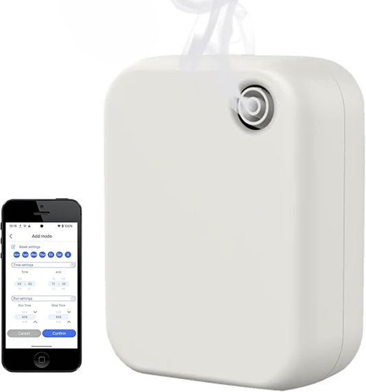 Waterless Essential Oil Diffuser for Home and Commercial Use, Up to 35000 ft³ 160 mL Capacity, Aromatherapy Scent Diffuser for Large Rooms, Smart Scent Air Machine, A1000 (White)