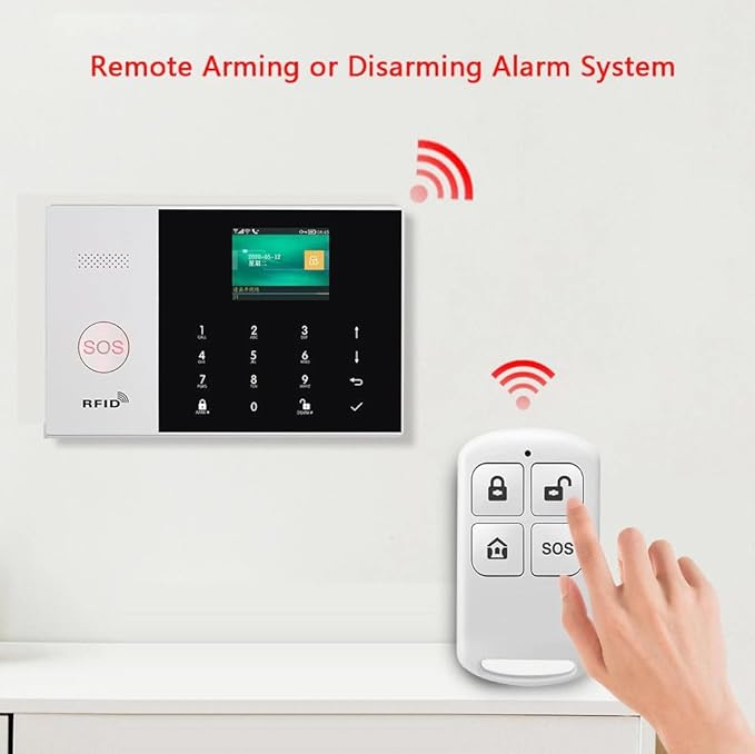 YBJ Wireless Smart Remote Control Receiving Controller,with SOS Emergency Alarm Button,for Patients Disabled Elderly,Compatible with Alarm Security System Control Panel