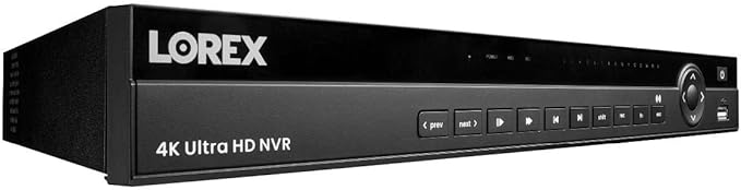 Lorex N882A38B 32 Channel 4K 2x4TB IP Ultra HD Pro Series Security System NVR, Audio, Multiple Recording Modes, Black